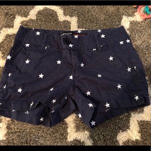 Navy blue shorts with white stars